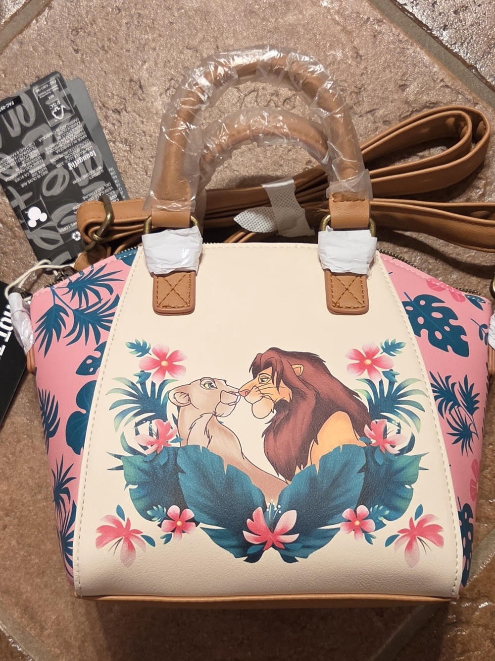 Loungefly Disney The Lion King Simba & Nala Tropical Mini Satchel Bag